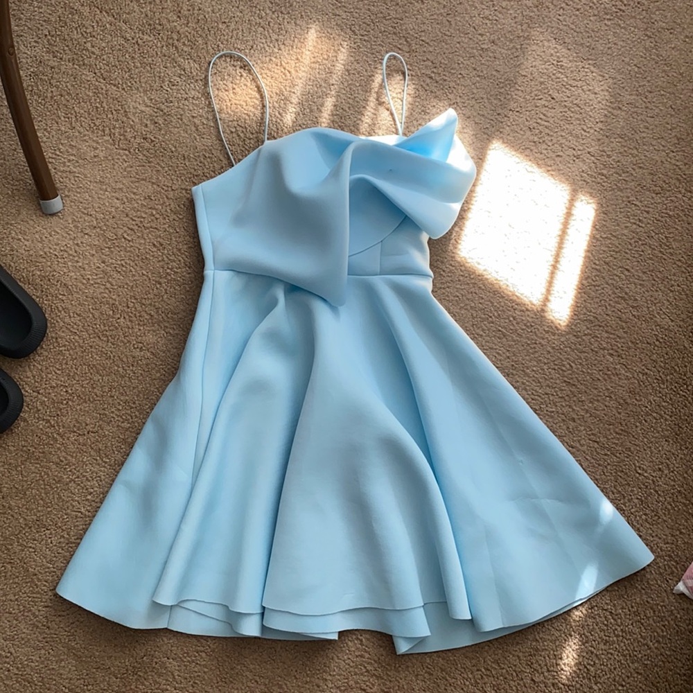 ASOS baby blue asymmetric dress NWT